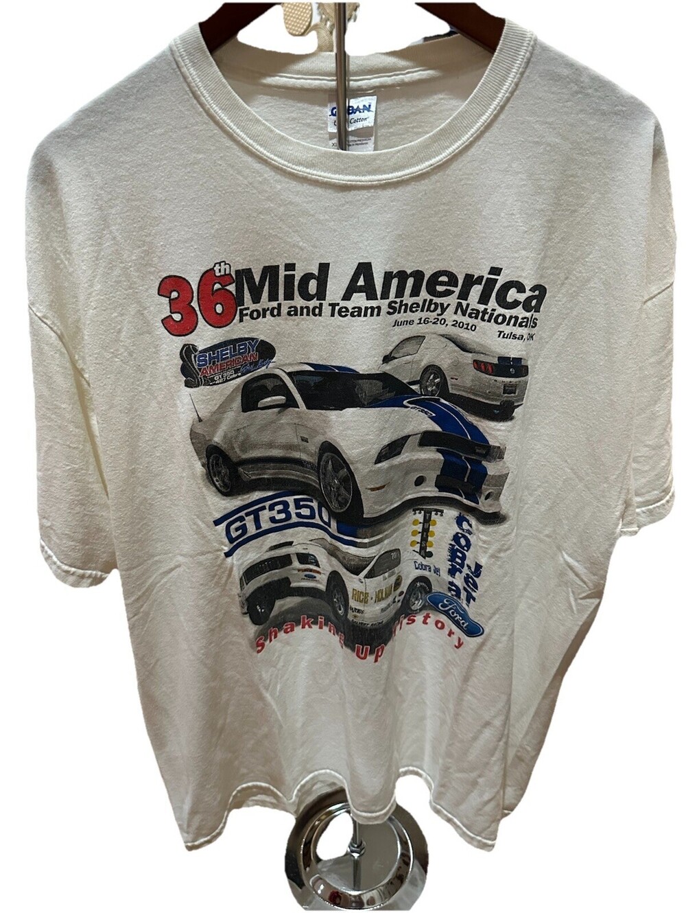 2010 Ford Shelby GT350 Nationals T Shirt Tulsa OK Car Show Mustang XL